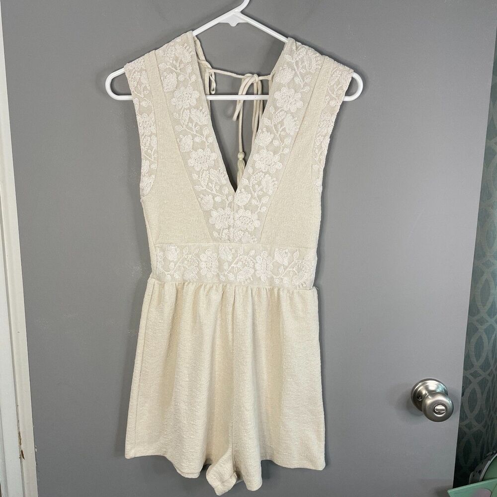 Zara Womens S Sleeveless Lace Trimmed Ivory Cream Jumper NWOT